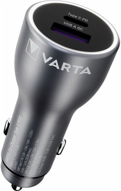 Varta Car Charger 45 Watt Output 1xUSB A / 1xUSB-C PD 57933101111