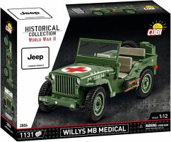 COBI Historical Collection 2806 - Willys MB Medical, Jeep, WWII, 1:12 Bausatz, 1131 Klemmbausteine