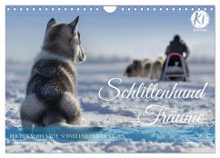 Schlittenhund Träume (Wandkalender 2025 DIN A4 quer), CALVENDO Monatskalender - Calvendo;Waurick, Kerstin