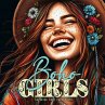 Boho Girls Coloring Book for Adults - Bild 1