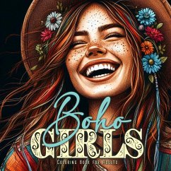 Boho Girls Coloring Book for Adults - Publishing, Monsoon;Grafik, Musterstück