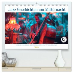 Jazz Geschichten um Mitternacht (hochwertiger Premium Wandkalender 2025 DIN A2 quer), Kunstdruck in Hochglanz