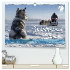 Schlittenhund Träume (hochwertiger Premium Wandkalender 2025 DIN A2 quer), Kunstdruck in Hochglanz - Calvendo;Waurick, Kerstin