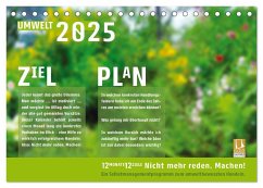 Umweltschutz. Nicht reden. Machen! (Tischkalender 2025 DIN A5 quer), CALVENDO Monatskalender - Calvendo;corpora lux, ex