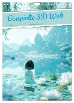 Verspielte 3D Welt - Im japanischen Stil (Wandkalender 2025 DIN A4 hoch), CALVENDO Monatskalender