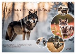 A year among wolves (Wall Calendar 2025 DIN A3 landscape), CALVENDO 12 Month Wall Calendar