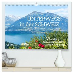 Unterwegs in der Schweiz: Wandern zu märchenhaften Bergen und Seen (hochwertiger Premium Wandkalender 2025 DIN A2 quer), Kunstdruck in Hochglanz