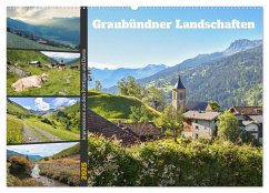 Graubündner Landschaften (Wandkalender 2025 DIN A2 quer), CALVENDO Monatskalender