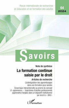 Cover La formation continue saisie par le droit