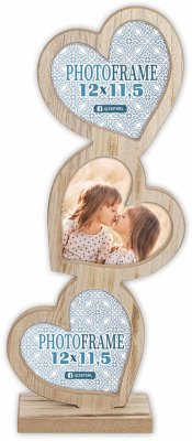 Cover ZEP Frida 3x12x11,5 Holz Rahmen mit 3 Herzen RE333