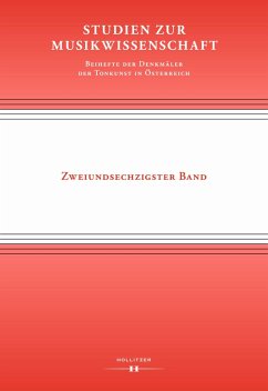 Studien zur Musikwissenschaft - Beihefte der Denkmäler der Tonkunst in Österreich. Band 62 (eBook, PDF)