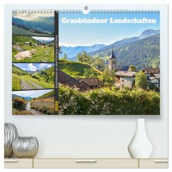 Graubündner Landschaften (hochwertiger Premium Wandkalender 2025 DIN A2 quer), Kunstdruck in Hochglanz