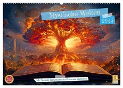 Mystische Welten - Mit Büchern die Grenzen der Phantasie erweitern (Wandkalender 2025 DIN A2 quer), CALVENDO Monatskalender