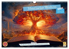 Mystische Welten - Mit Büchern die Grenzen der Phantasie erweitern (Wandkalender 2025 DIN A3 quer), CALVENDO Monatskalender