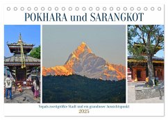 POKHARA und SARANGKOT (Tischkalender 2025 DIN A5 quer), CALVENDO Monatskalender