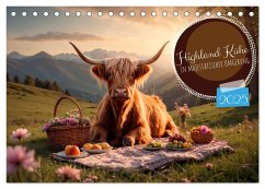 Highland Kühe (Tischkalender 2025 DIN A5 quer), CALVENDO Monatskalender - Calvendo;Spiegler, Heidi