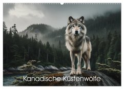 Kanadische Küstenwölfe (Wandkalender 2025 DIN A2 quer), CALVENDO Monatskalender