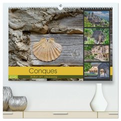 Conques ist eine wichtige Station am französischen Jakobsweg (hochwertiger Premium Wandkalender 2025 DIN A2 quer), Kunstdruck in Hochglanz - Calvendo;Schmidt, Bodo