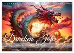 Drachen-Jahr - Kalenderplaner im Stile des chinesischen Tierkreiszeichens (Wandkalender 2025 DIN A4 quer), CALVENDO Monatskalender