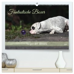 Fantastische Boxer - Sieger der Herzen (hochwertiger Premium Wandkalender 2025 DIN A2 quer), Kunstdruck in Hochglanz