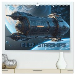 Alien Starships (hochwertiger Premium Wandkalender 2025 DIN A2 quer), Kunstdruck in Hochglanz