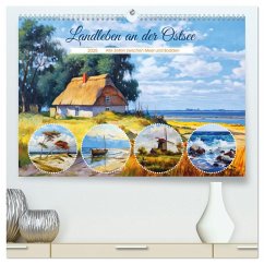 Landleben an der Ostsee - Alte Zeiten zwischen Meer und Bodden (hochwertiger Premium Wandkalender 2025 DIN A2 quer), Kunstdruck in Hochglanz - Calvendo;Frost, Anja