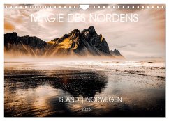 Magie des Nordens, Island und Norwegen (Wandkalender 2025 DIN A4 quer), CALVENDO Monatskalender