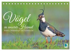 Vögel in unserer Heimat: Kiebitz, Wiedehopf und Turteltaube (Tischkalender 2025 DIN A5 quer), CALVENDO Monatskalender