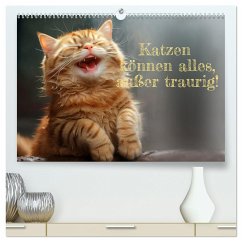 Katzen können alles, außer traurig. (hochwertiger Premium Wandkalender 2025 DIN A2 quer), Kunstdruck in Hochglanz - Calvendo;Rolf Skrypzak, KI,, zak-