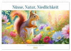 Der Eichhörnchen-Kalender (Wandkalender 2025 DIN A2 quer), CALVENDO Monatskalender