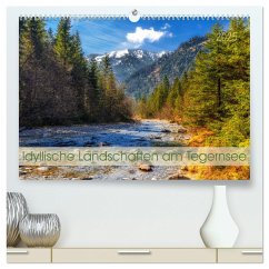 Idyllische Landschaften am Tegernsee (hochwertiger Premium Wandkalender 2025 DIN A2 quer), Kunstdruck in Hochglanz