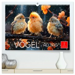 Vögel Alltag (hochwertiger Premium Wandkalender 2025 DIN A2 quer), Kunstdruck in Hochglanz