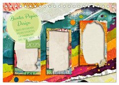 Buntes Papier Design (Tischkalender 2025 DIN A5 quer), CALVENDO Monatskalender