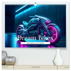 Dream Bikes - Motorräder aus der Zukunft (hochwertiger Premium Wandkalender 2025 DIN A2 quer), Kunstdruck in Hochglanz - Calvendo;HollywayArt