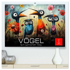 Vögel - ein schöner Tag (hochwertiger Premium Wandkalender 2025 DIN A2 quer), Kunstdruck in Hochglanz