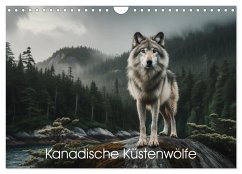 Kanadische Küstenwölfe (Wandkalender 2025 DIN A4 quer), CALVENDO Monatskalender