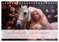 Zauberhafte Reiterinnen (Tischkalender 2025 DIN A5 quer), CALVENDO Monatskalender - Calvendo;Bee, Ally