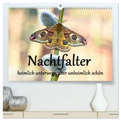 Nachtfalter - heimlich unterwegs, aber unheimlich schön (hochwertiger Premium Wandkalender 2025 DIN A2 quer), Kunstdruck in Hochglanz - Calvendo;Gugigei