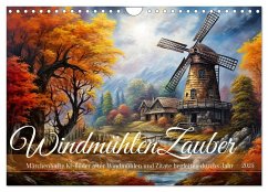 Windmühlenzauber (Wandkalender 2025 DIN A4 quer), CALVENDO Monatskalender