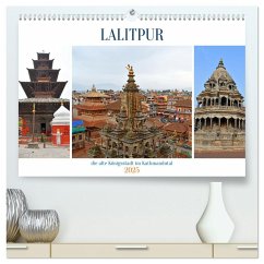 LALITPUR, die alte Königsstadt (hochwertiger Premium Wandkalender 2025 DIN A2 quer), Kunstdruck in Hochglanz