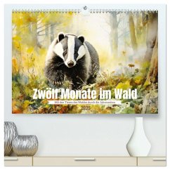 Zwölf Monate im Wald (hochwertiger Premium Wandkalender 2025 DIN A2 quer), Kunstdruck in Hochglanz - Calvendo;Tapper, Daniela