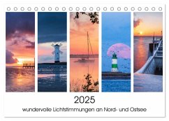 2025 - wundervolle Lichtstimmungen an Nord- und Ostsee (Tischkalender 2025 DIN A5 quer), CALVENDO Monatskalender