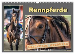 Rennpferde - Gesichter erzählen (Wandkalender 2025 DIN A3 quer), CALVENDO Monatskalender