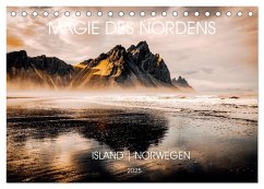 Magie des Nordens, Island und Norwegen (Tischkalender 2025 DIN A5 quer), CALVENDO Monatskalender - Calvendo;Scharnhorst, Birgit