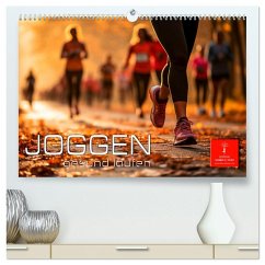 Joggen, gesund laufen (hochwertiger Premium Wandkalender 2025 DIN A2 quer), Kunstdruck in Hochglanz