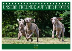 Unsere Freunde auf vier Pfoten - Hunde (Tischkalender 2025 DIN A5 quer), CALVENDO Monatskalender