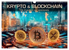 Krypto und Blockchain (Wandkalender 2025 DIN A3 quer), CALVENDO Monatskalender