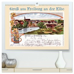 Gruß aus Freiburg an der Elbe (hochwertiger Premium Wandkalender 2025 DIN A2 quer), Kunstdruck in Hochglanz