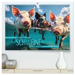 Schwimmende Schweine im Paradies (hochwertiger Premium Wandkalender 2025 DIN A2 quer), Kunstdruck in Hochglanz - Calvendo;Utz, Renate