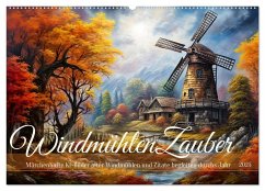 Windmühlenzauber (Wandkalender 2025 DIN A2 quer), CALVENDO Monatskalender - Calvendo;Löwer, Sabine